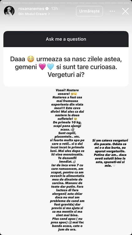 Roxana povestește cum a slăbit după sarcină - Foto: Instagram