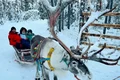 Astfel, după plimbarea cu sania trasă de reni, vizita la casa lui Moș Crăciun, a mai urmat o plimbare cu sania trasă de câinii husky