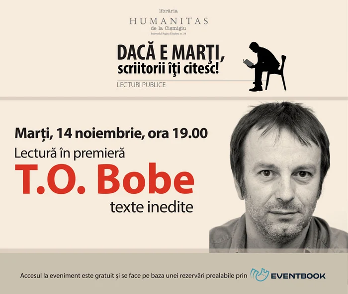 T O Bobe, lectură publică din texte inedite jpeg