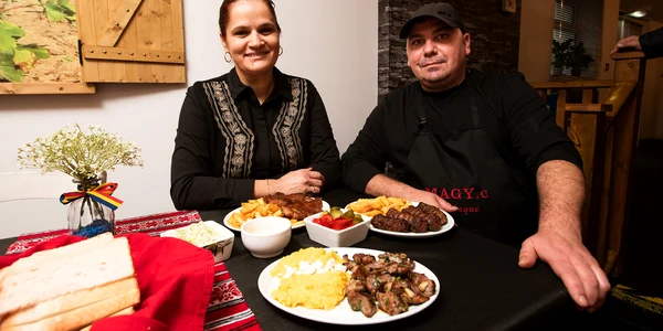Geanina Dobrin și Marian Chirea, propietarii unui restaurant din Anglia / Foto: The Lincolnite