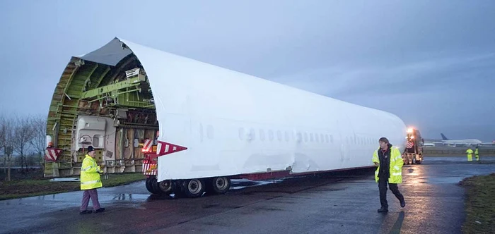 Bucata de avion avea o lungime de 41,7 m