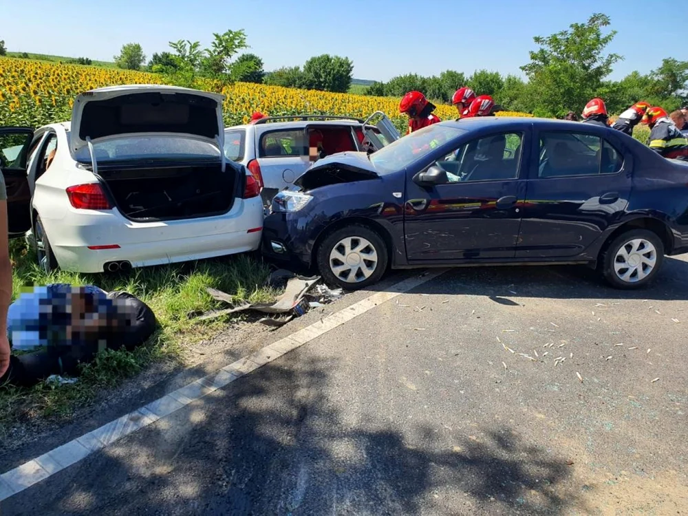 Groaznic accident în Ialomiţa FOTO IPJ Ialomiţa
