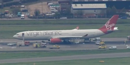 Avionul companiei Virgin Atlantic a aterizat de urgență din cauza unei probleme tehnice Foto: Captură BBC