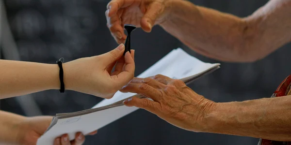 Nicușor Dan la vot. FOTO Inquam Photos / Octav Ganea