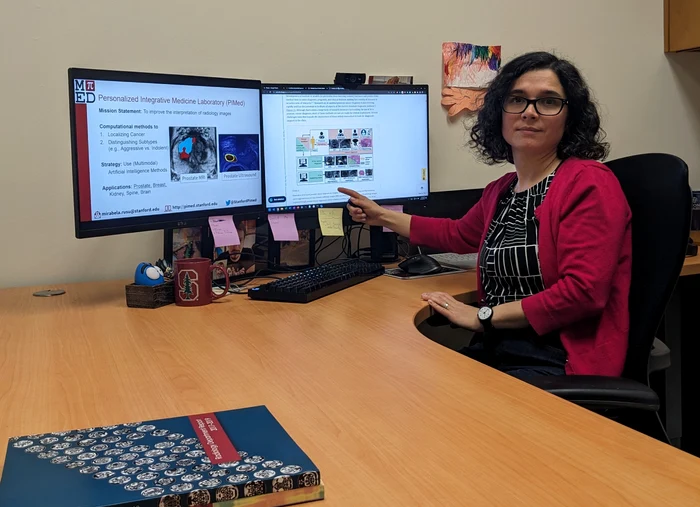 Mirabela Rusu explică modul în care funcționează algoritmii ei. FOTO Arhivă personală Mirabela Rusu