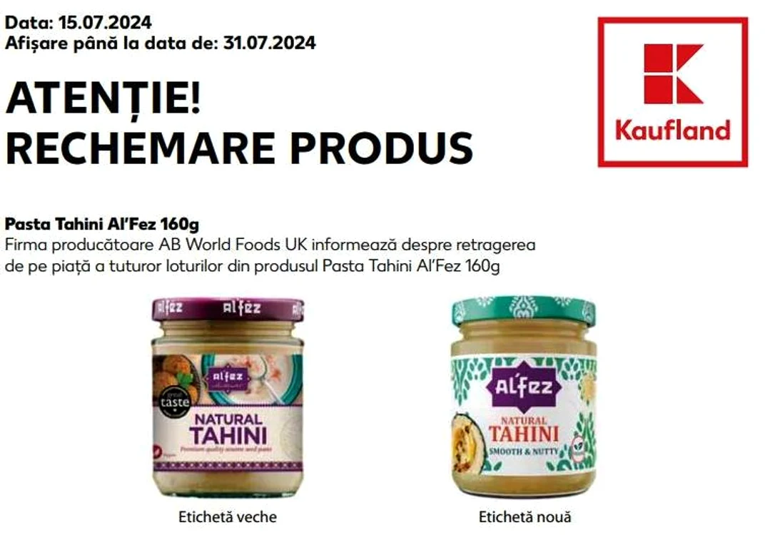 Produsul retras din magazin FOTO: ANSVSA