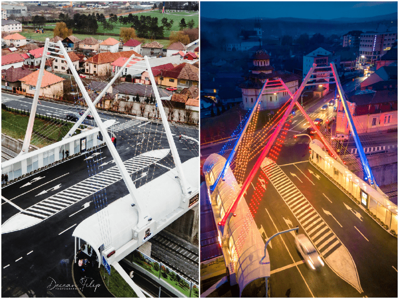 Podul futurist inaugurat la Blaj de Ziua Națională a României. Investiția a fost de 3 milioane de euro