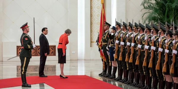 Theresa May in China EPA EFE