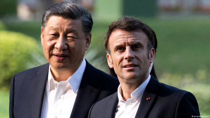 Liderii chinez şi francez, Xi Jinping şi Emmanuel Macron