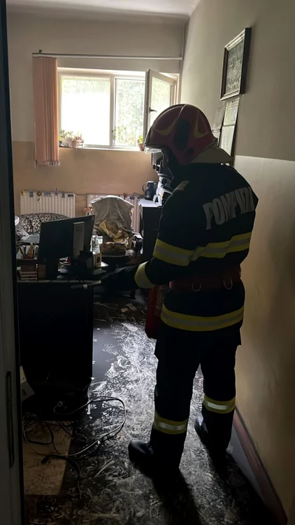 Focul a fost stins în scurt timp FOTO ISU Bihor