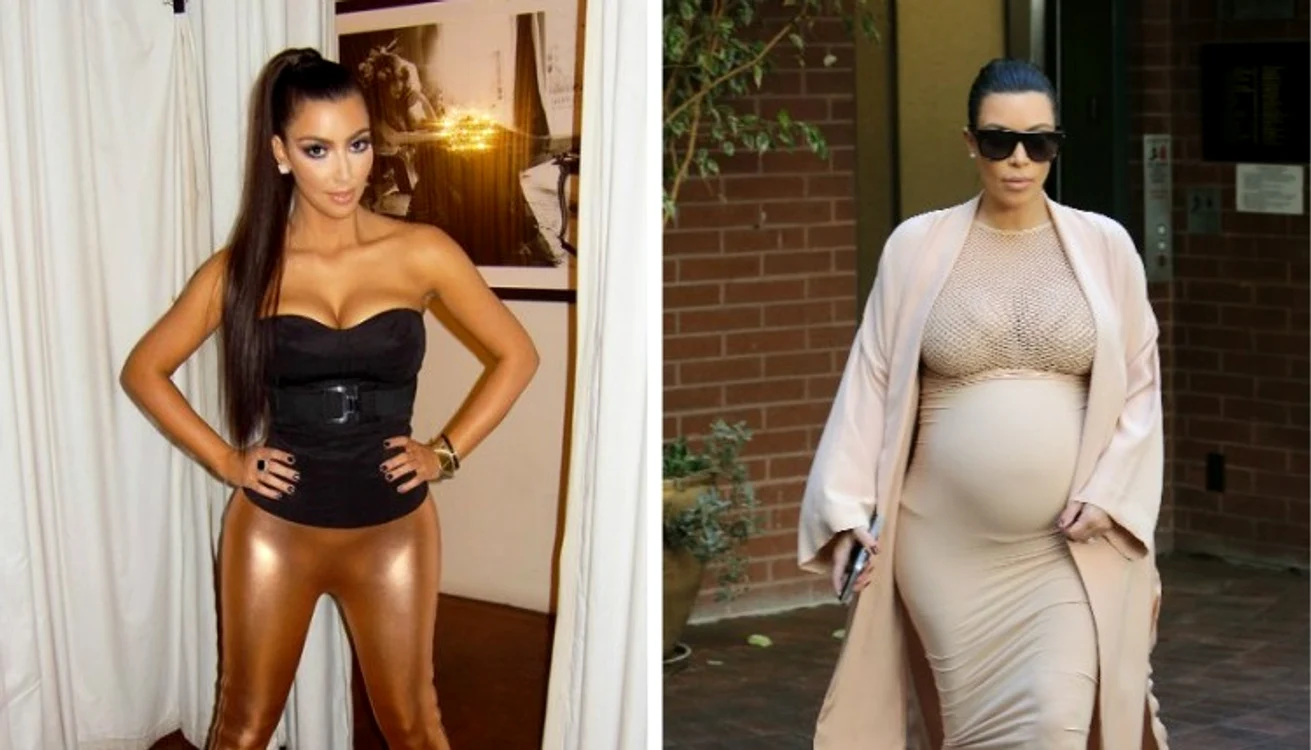 
    Kim K. dorește să ajungă la silueta de-altădată, de dinainte de sarcini, cum e în prima pozăfoto: Arhiva personală  