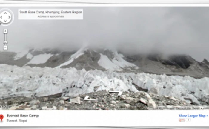 Maginea cu tabăra de bază de la Everest