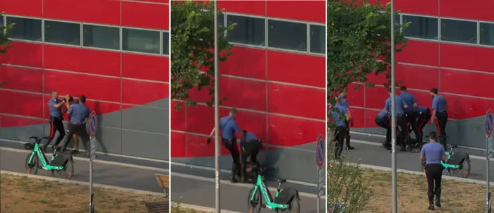Arestarea brutală a unor suspecți români în Milano după o urmărire ca-n filme Colaj capturi video