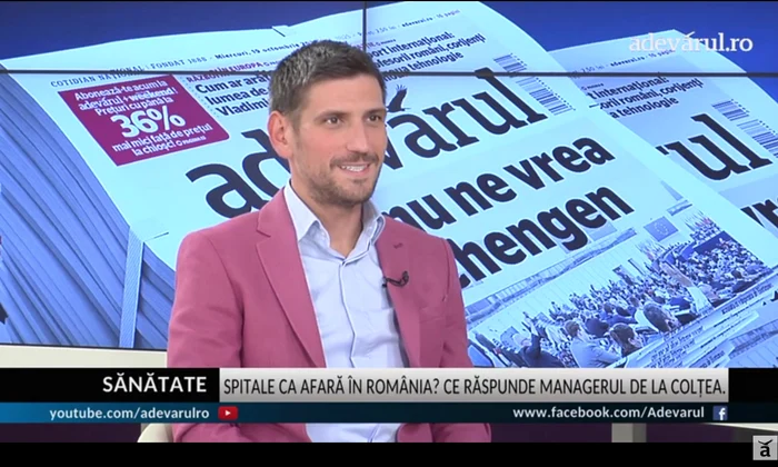 Medicul Ioan Bogdan Furtună la Adevărul Live despre proiectul de management la Colțea