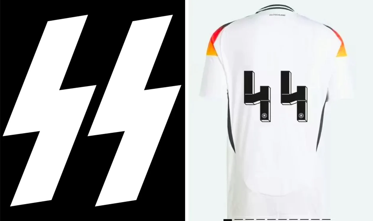 Unul dintre numerele de pe tricouri seamănă izbitor cu un simbol nazist