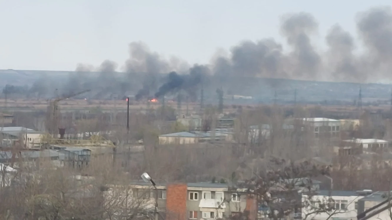 Incendiu de amploare în zona Lacului Brateș FOTO: ISU Galați