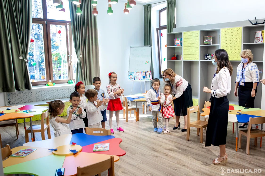 Copiii din grădinița Patriarhiei