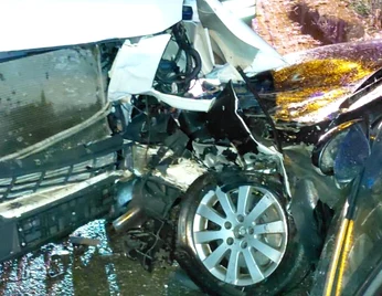 În accident au fost implicate două mașini. FOTO Știri de Cluj