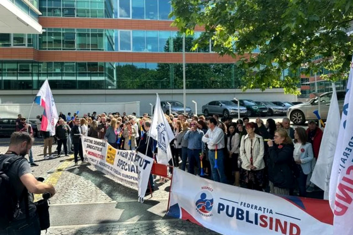 Greva japoneză organizată de Sindicatul MIPE-NORMALITATE. FOTO: Publisind