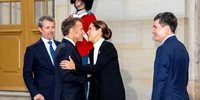Nicușor Dan, poză cu regele și regina Danemarcei, alături de Emmanuel Macron FOTO AFP