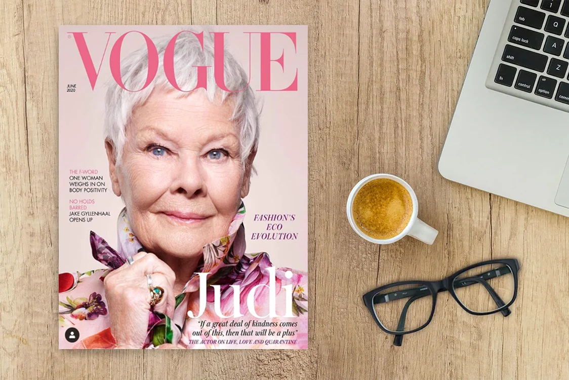 
    Judi Dench pe coperta ediției britanice a revistei Vogue  