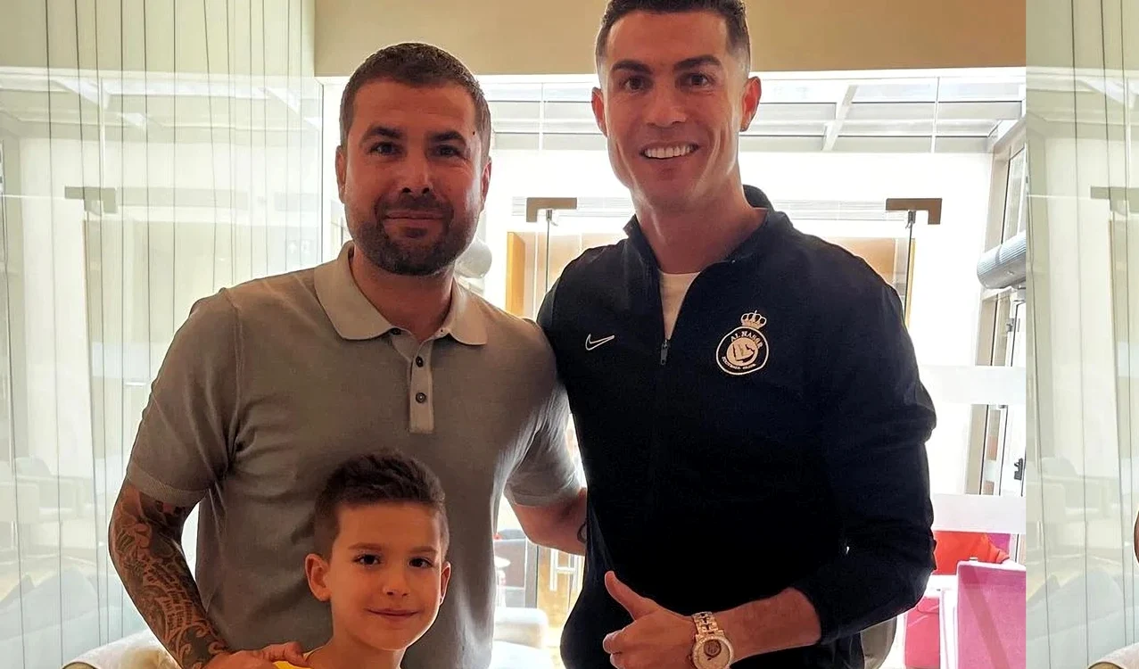 Cristiano Ronaldo, vizitat de Adrian și Tiago Mutu. Foto Instagram 