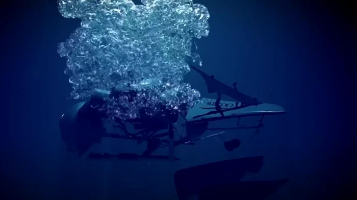Submersibilul Titan. Animație Foto Captură video YouTube