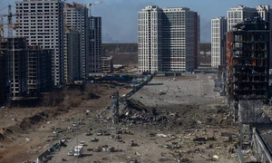 Centru comercial distrus in Kiev FOTO Getty Images