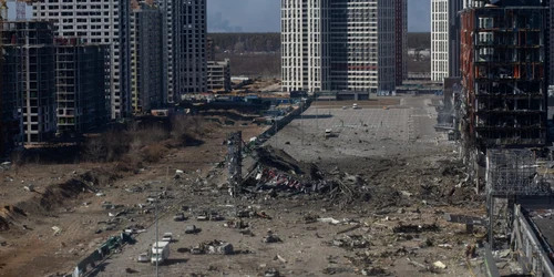 Centru comercial distrus in Kiev FOTO Getty Images