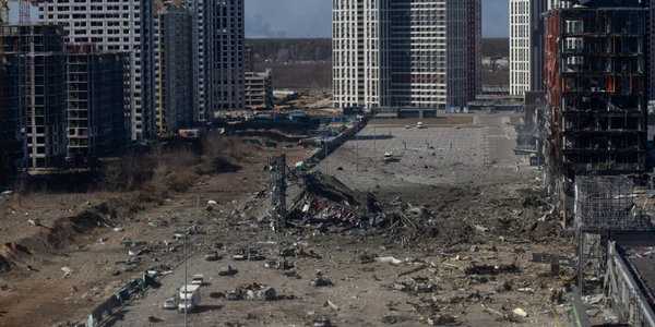 Centru comercial distrus in Kiev FOTO Getty Images