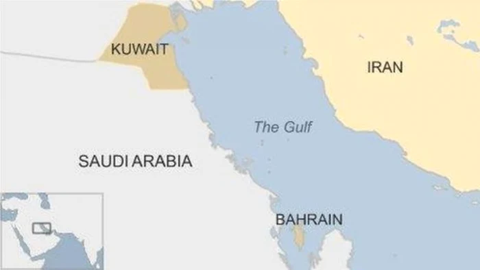 Ambarcaţiunile traversau o rută între Kuweit şi Bahrein când au intrat în apele teritoriale iraniene FOTO BBC