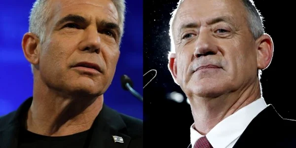 Yair Lapid si Benny Ganz FOTO EPA-EFE