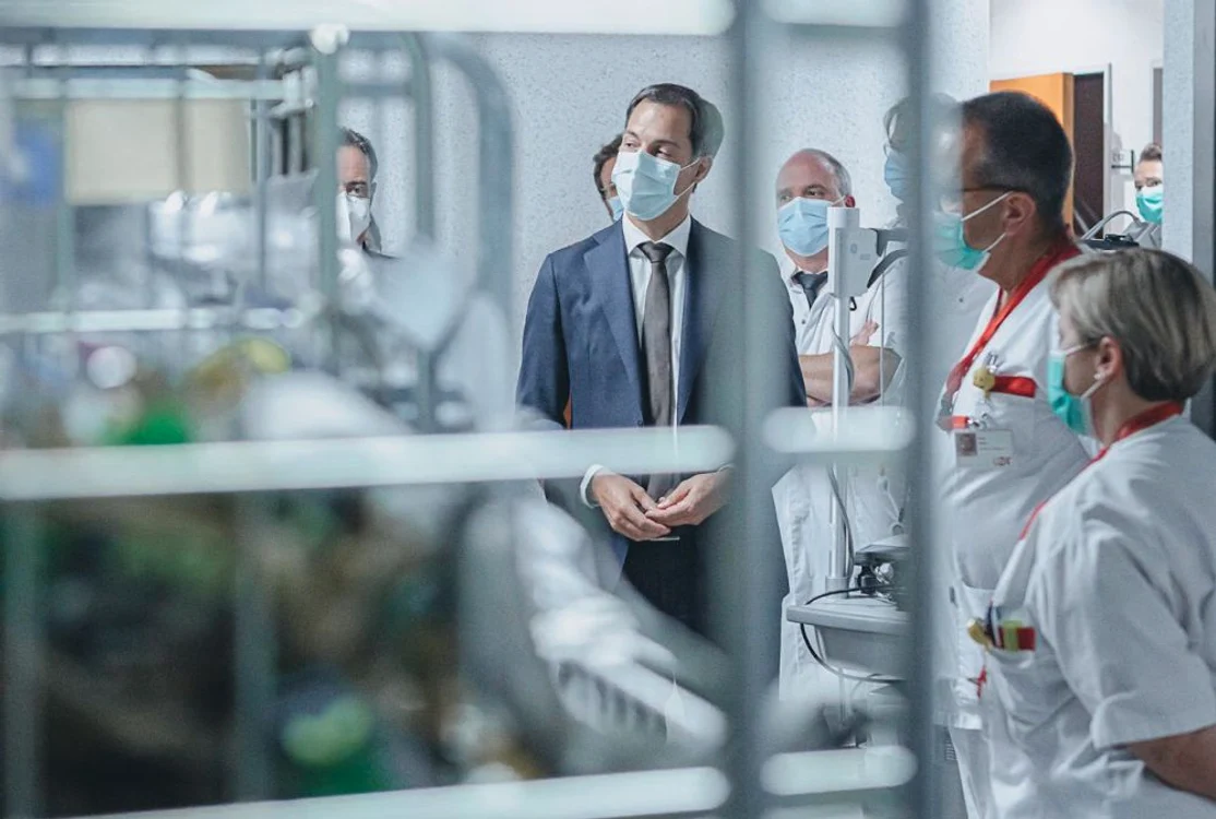 Alexander De Croo, în vizită la un spital Covid