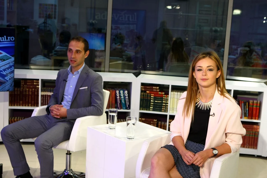 Ioana Petric şi Adrian Dincă, în studioul Adevărul Live FOTO Marian Iliescu