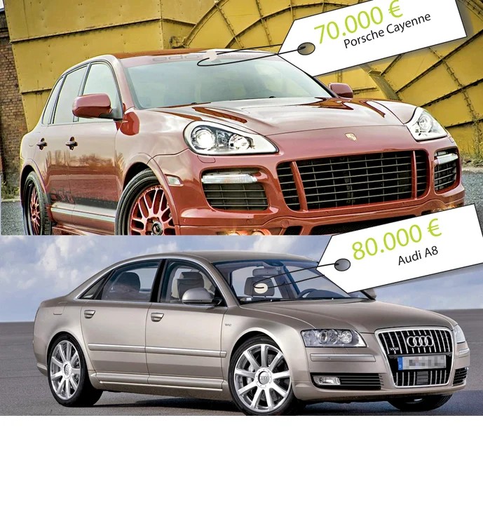 Porsche Cayenne şi Audi A8