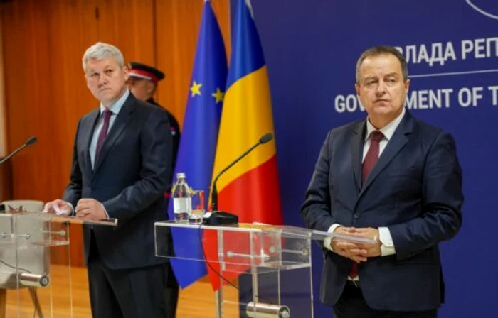 Ministrul Afacerilor Interne Cătălin Predoiu s-a întâlnit cu omologul său sârb FOTO: MAI