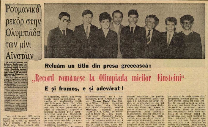 Nicușor Dan, în centru. Sursa: Flacăra, 1987