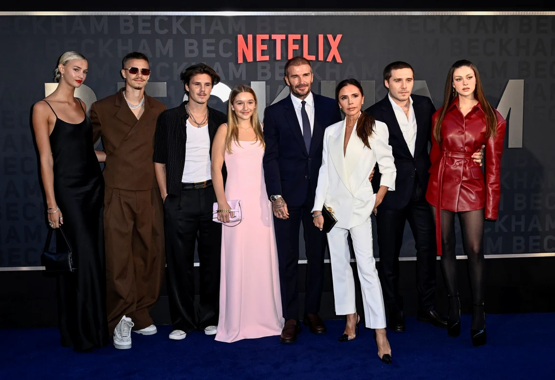 David și Victoria Beckham cu Brooklyn și Nicola Peltz