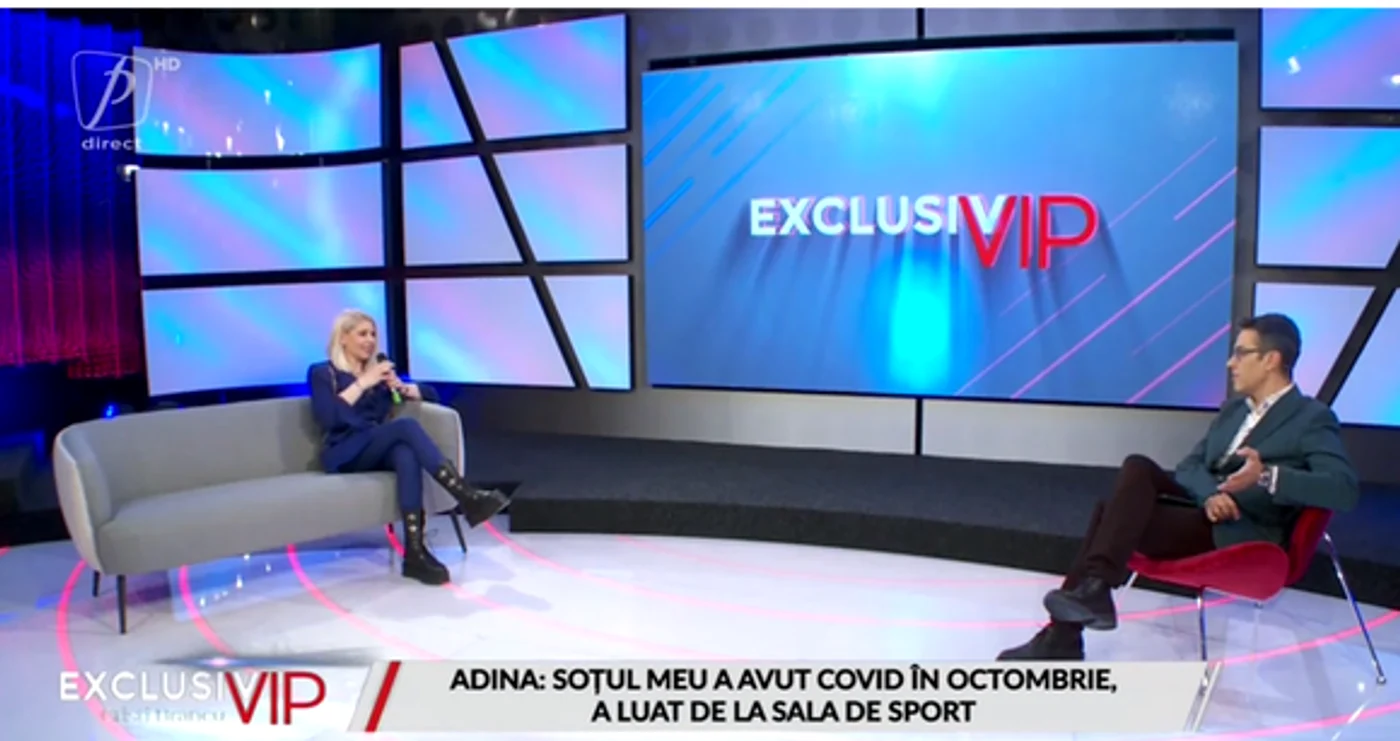 Adina Postelnicu a fost invitata lui Cristi Brancu în emisiunea Exclusiv VIPFoto: Prima Tv