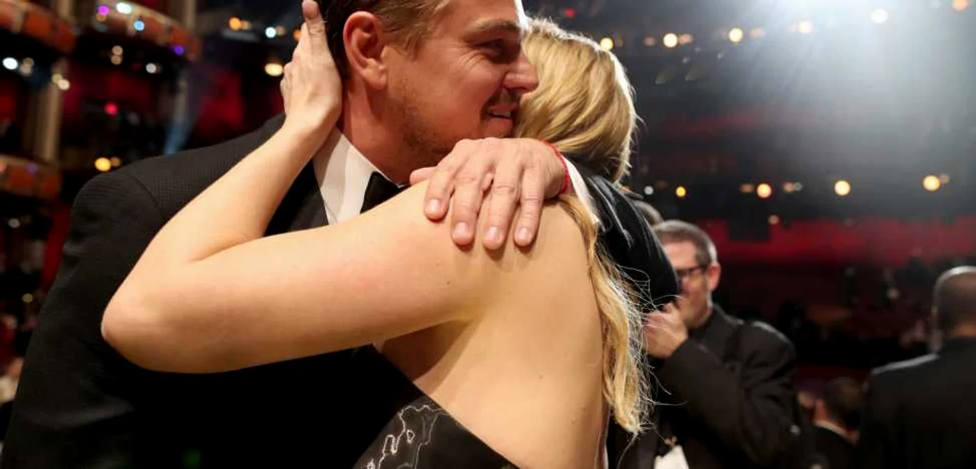 Kate Winslet şi Leonardo DiCaprio au fost parteneri în „Titanic". FOTO Guliver/Getty Images