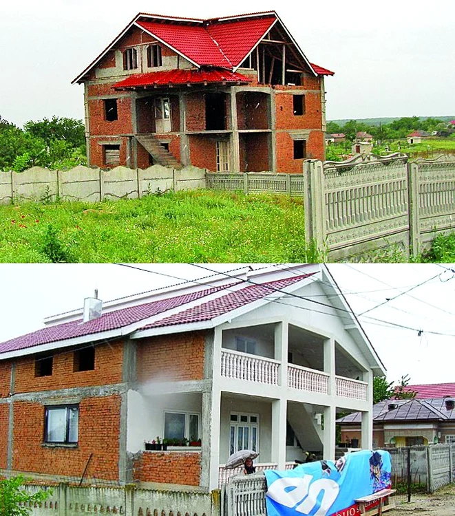 Pe strada principală, de o parte şi  de alta se pot observa case cu etaj,  unele aflate încă in construcţie