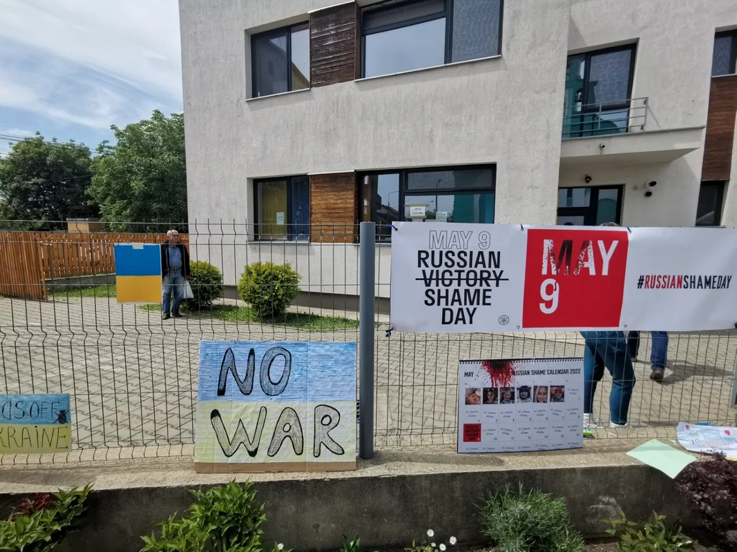 Mitingul refugiaţilor ucraineni din Timişoara FOTO Ş. Both