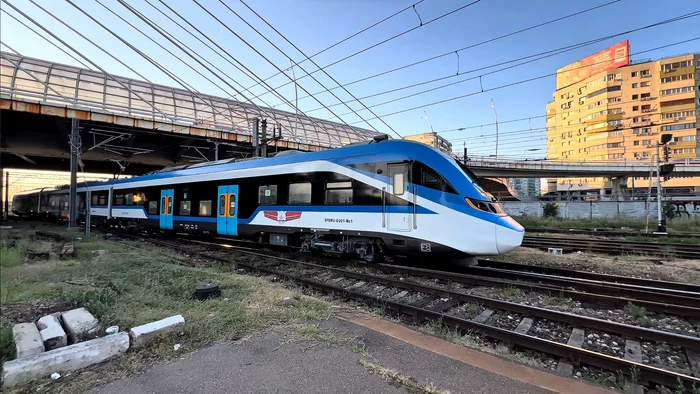 Imagini cu primul tren chinezesc din România / foto: captură video