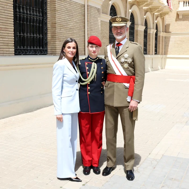 Regina Letizia, Regele Felipe și Printesa Leonor. FOTO: Casa Majestății Sale