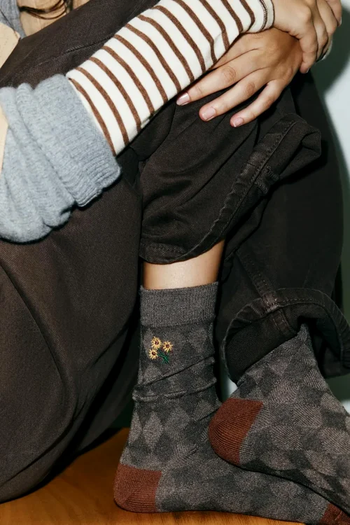 Șosete în carouri.