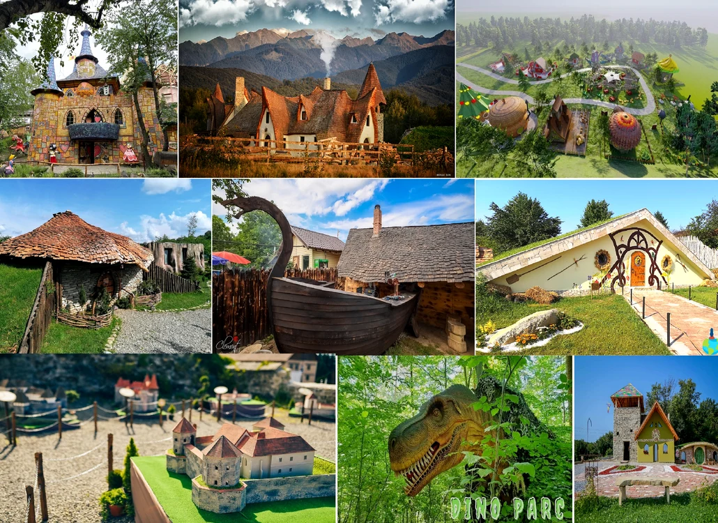 Parcuri de distracție desprinse parcă din basme în România Foto Colaj