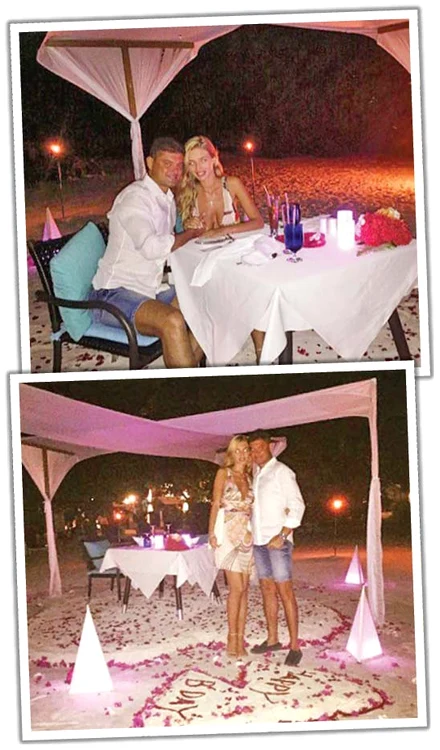 Cristi Boureanu  i-a oferit iubitei Laura  momente romantice pe plajă, în Maldive