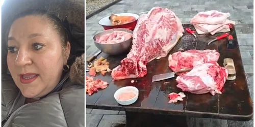 Diana Șoșoacă a participat în Ajunul Crăciunului la o pomană a porcului, de unde a lansat un nou atac public la adresa liderului AUR, George Simion FOTO captură video Facebook