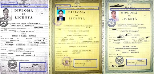 Diplome de licenţă - originala şi contrafăcute Foto Adevărul