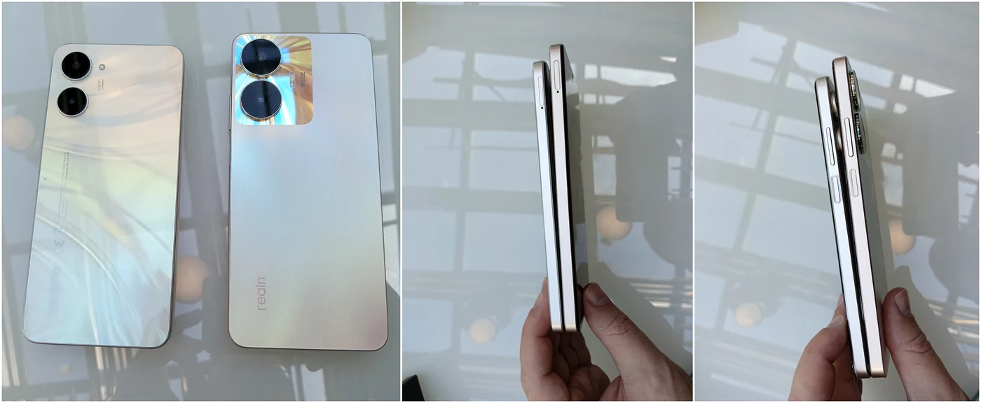 realme 10 și realme C55. FOTO Adrian Pogîngeanu
